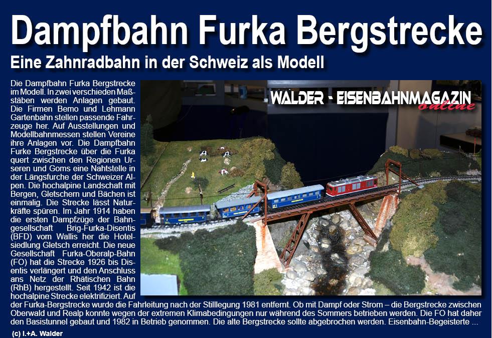 Eisenbahnmagazin Dampfbahn Furka Bergstrecke - Modelleisenbahn