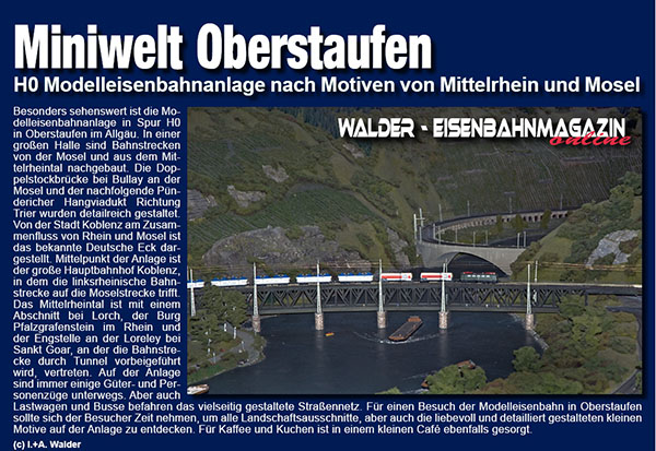 Eisenbahnmagazin Miniwelt in Oberstaufen