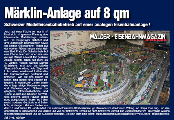 Eisenbahnmagazin Märklin-Anlage auf 8m²