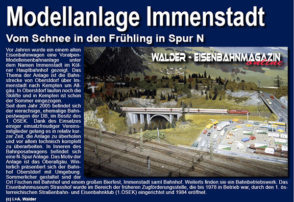Eisenbahnmagazin Modelleisenbahnanlage - Immenstadt