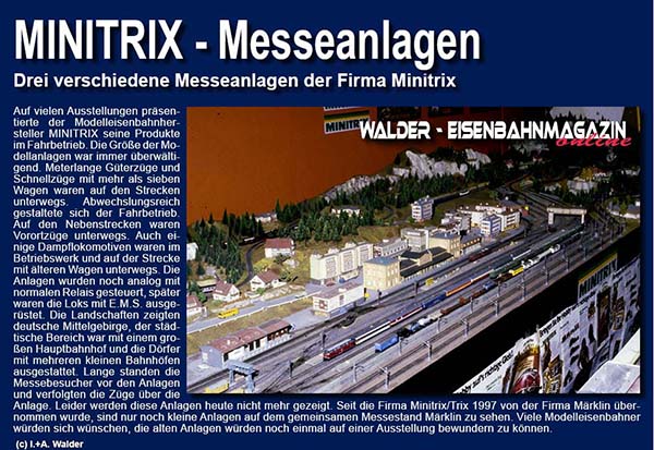 Eisenbahnmagazin Eisenbahn-Magazin Minitrix-Messeanlagen