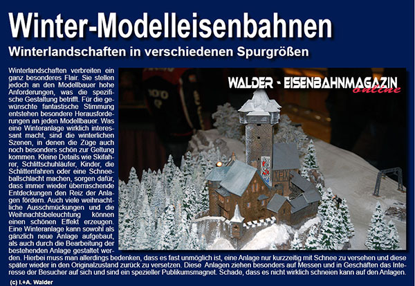 Eisenbahnmagazin Wintermodellbahnanlagen Eisenbahnmagazin Wintermodellbahnanlagen