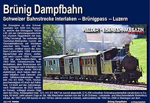 Brünig Dampfbahn - Ballenberg Dampfbahn