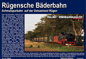 Eisenbahnmagazin Rügensche Bäderbahn